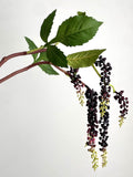 Faux Pokeweed Spray - High Quality Artificial Plant / DIY Floral / Wedding / Home Decoration / Gifts / Purple Green faux plants