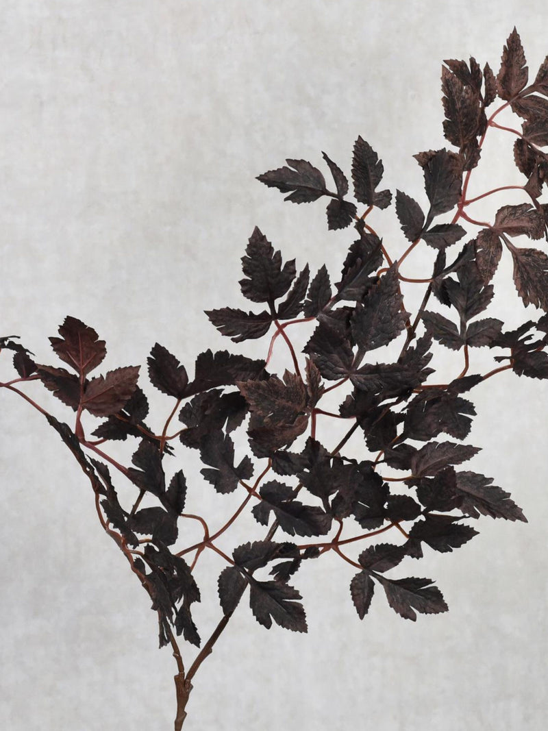 Faux Plum Purple Cimicifuga Leaf Spray  - High Quality Artificial Foliage / Greenery / Plant / Wedding / Autumn / Home Decor / DIY / Gifts faux plants