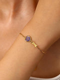 Forget Me Not Flower Dog Bracelet, Personalized Pet Memorial Jewelry sympathy flower