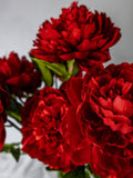 Red Peony Large Bloom Stem Ð Realistic Artificial Flower, Faux Red Peony, Large Silk Bloom for Wedding, Vase Arrangements & Home DŽcor silk flower