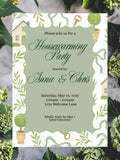 Editable Housewarming Invitation Template | Green Botanical New Home Party Invite | Printable Digital Download house warming flower