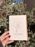 Handmade Watercolor Flower Sympathy Card: Bereavement Condolences sympathy flower