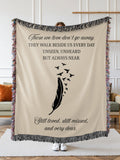 Grief Blanket with Quote, Memorial Gift for Loss of Loved One, Sympathy Gift, Keepsake Blanket, Miscarriage Gift, Bereavement Gift sympathy flower
