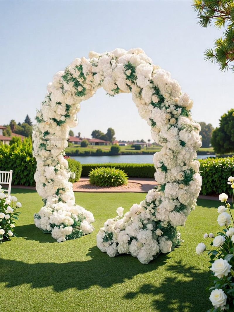 White Hydrangea Flower Arch Flowers White Rose Flower Garland Artificial Flowers Swag Flower Arch Wedding Arbor Garland wedding flower