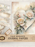 Soft Romance Junk Journal Papers, Valentine Papers, Digital Paper, Scrapbook Background, Paper Craft Supplies, Cardmaking Supply, JJ030 Love Romance Flower
