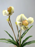 fake Orchid plants with Root,Artificial paphiopedilum plant,DIY flower arrangement,flower Vase Filler,home decor,fake flower for garden faux plants