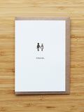 Forever Couple Card - Cute - Love & Valentines - Recycled Card Love Romance Flower