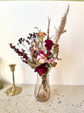 Crimson Ember - Autumn Fall Dried Flowers bouquet for Home & Wedding Decor; Medium size house warming flower
