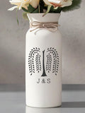 Willow anniversary pottery gifts 9th 9 ninth anniversary gift for her flower vase for wife him, custom inscription personalized monogrammed ANNIVERSARY