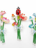 Beaded Flower Bouquet Magnet, Handmade Beaded Floral Arrangement, Gift for Her, Anniversary Gift, Tiny Flower Bouquet, Mother's Day ANNIVERSARY
