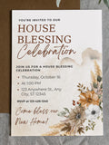 Rustic Housewarming Celebration Invitation | Boho House Blessing | Printable Template for New Home Owners | Free Editing & Ready to Print house warming flower