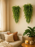 Artificial Hanging Fern Ð Realistic Green Wall Plant for Living Room or Bedroom, Cozy and Natural Atmosphere faux plants