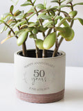 Personalized Wedding Anniversary Gift Planter | Personalized Pot with Custom Date | Gift for Parents, Grandparents, Couple ANNIVERSARY