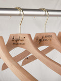 Personalized Bride Hangers for Wedding Dress,Custom Name Engraved Wooden Hanger Flower Girl,Bridesmaid,Maid of Honor Gifts,Wedding Hangers wedding flower