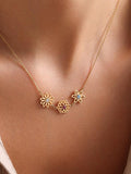 14K Gold Birth Flower Necklace: Personalized Family Bouquet Jewelry birthday flower