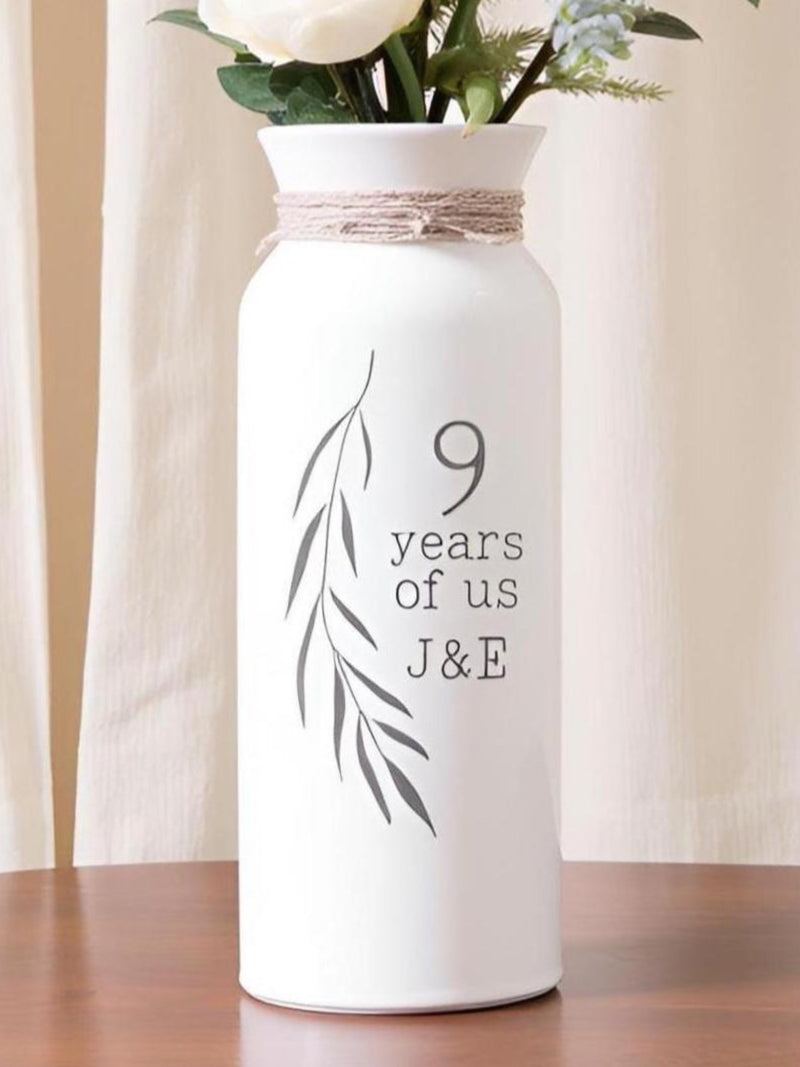 9 year anniversary gift for wife willow gifts 9th ninth pottery flower vase for her wife him custom inscription personalized monogrammed ANNIVERSARY