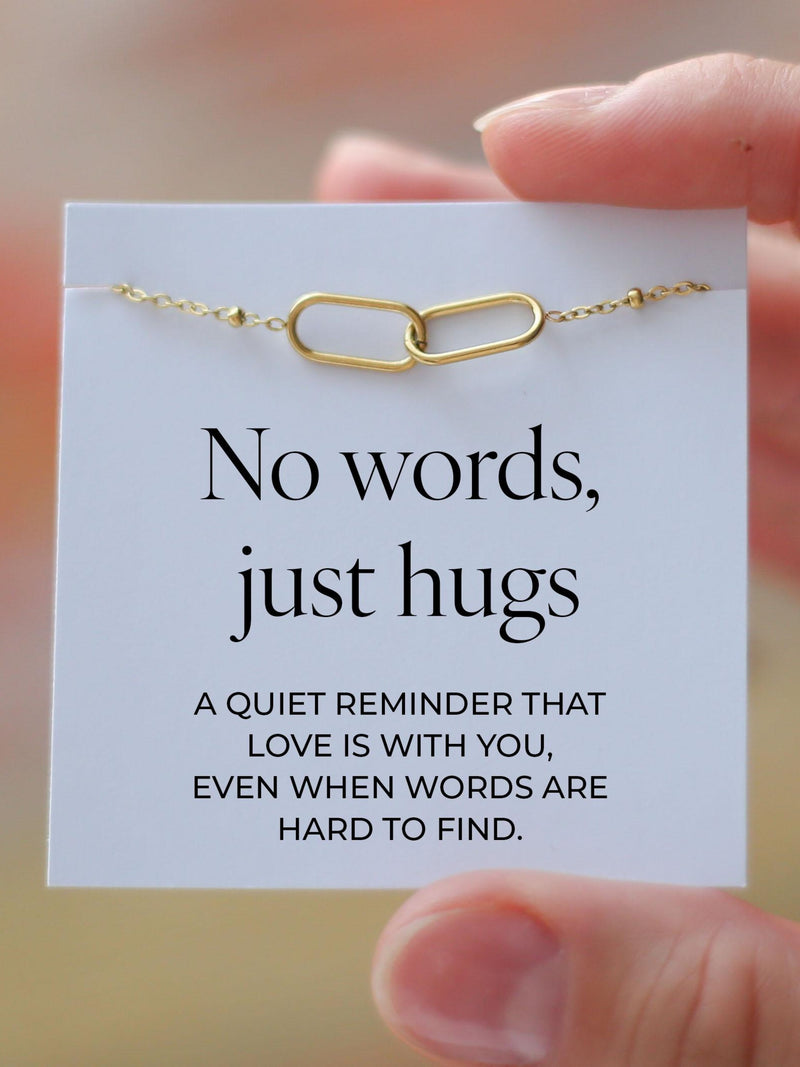 No Words Just Hugs Bracelet Ð Sympathy, Tough Times & Grief Support Gift for Friend sympathy flower