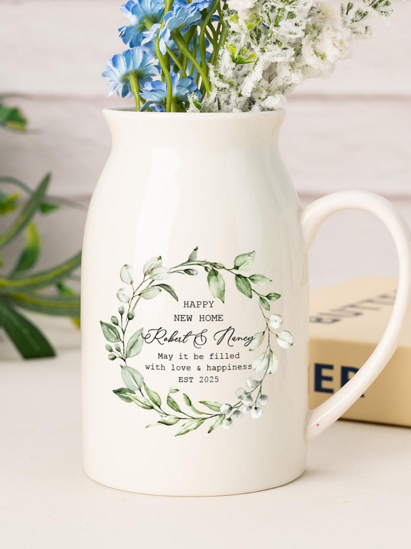 Personalised New Home Gift,Housewarming Gift For Couples,Moving In Gift,Sweet Home Gift,Happy New Home Flower Vase,New Home Owners Gift house warming flower