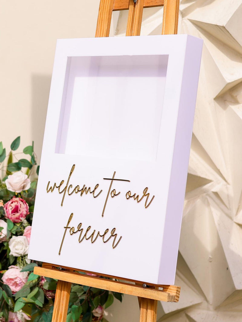 Flower Box Welcome Sign - Wedding Event Welcome Sign - Personalized Event Decor wedding flower
