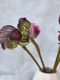 Real Touch Violet Purple Slipper Orchid - Artificial Flower / Wedding / Bouquet / Floral Arrangement / Centerpieces / Home Decoration / DIY faux plants