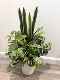 Tall Faux Plants for Floor, Potted Fake Plant in White Ceramic Vase, Best Artificial Greenery for Corners, Realistic Plants for Home Office faux plants