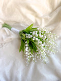 Wedding bellflower bouquet, artificial lily of the valley  for bridal, greenery and flower faux bunch, silk bridal flower, black friday sale silk flower