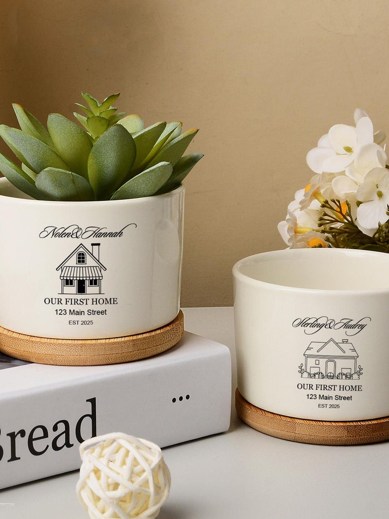 Personalized New Home Gift,Housewarming Gift Idea For Couple,New Home Owners Flower Pot,Wedding Gift For Couple,Moving In Gift For Friends house warming flower
