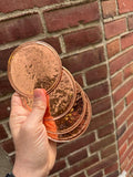 Handmade Hammered Copper Coaster, Rustic 7th Anniversary Gift, Home Decor house warming flower