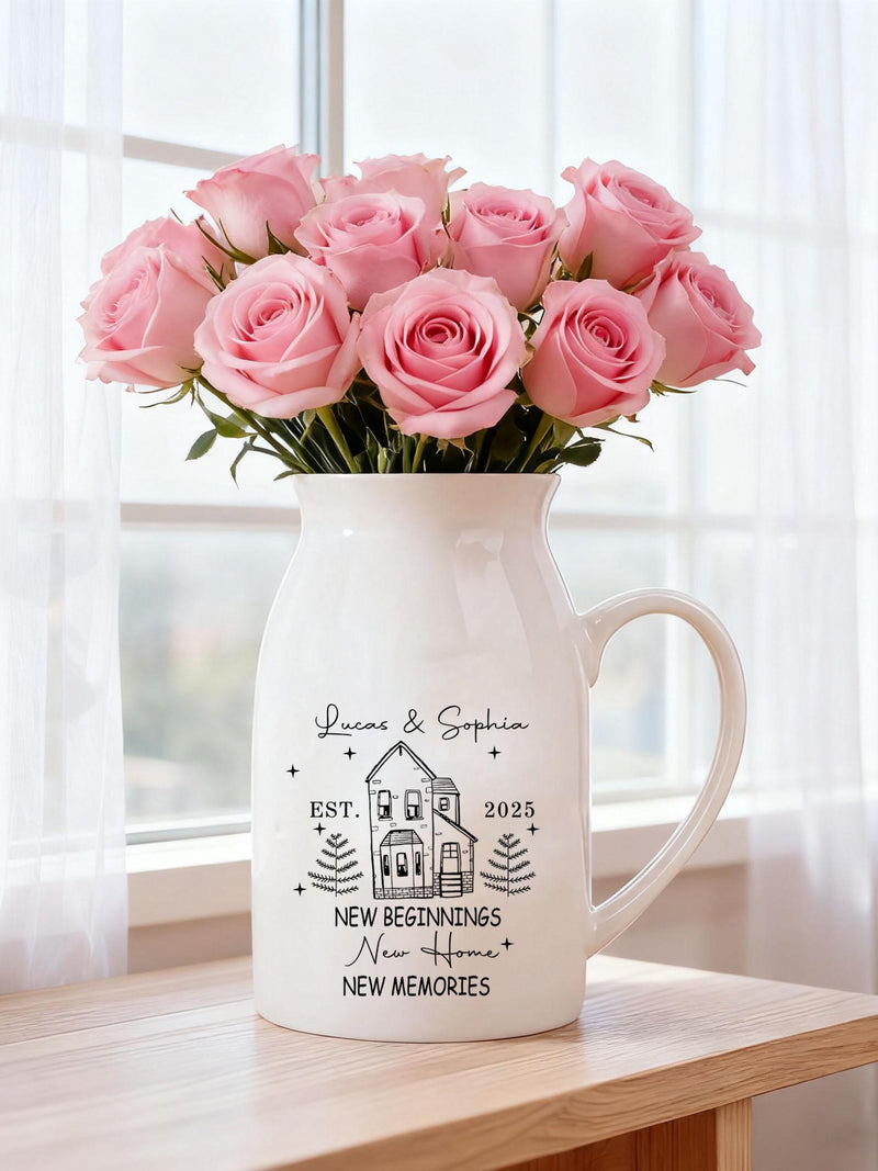 Unique New Home Flower Vase,Housewarming Gift, Our First Home Gifts Flower Vase, First House Gifts, Moving In Gifts, New Couple Gifts house warming flower