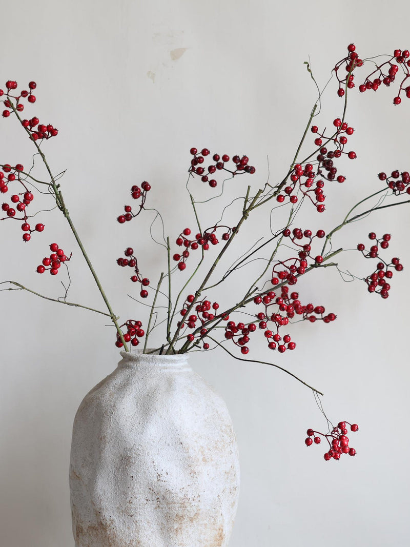 43" Fake Berry Large Branch: Artificial Plant, Fall Winter Branch In Red faux plants