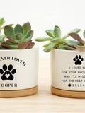 Personalized Dog Memorial Gift Planter,Pet Memorial Gift Plant Pot,Custom Flower Pot with Bamboo Tray,Loss of Dog,Never Forgotten Plant Pot sympathy flower