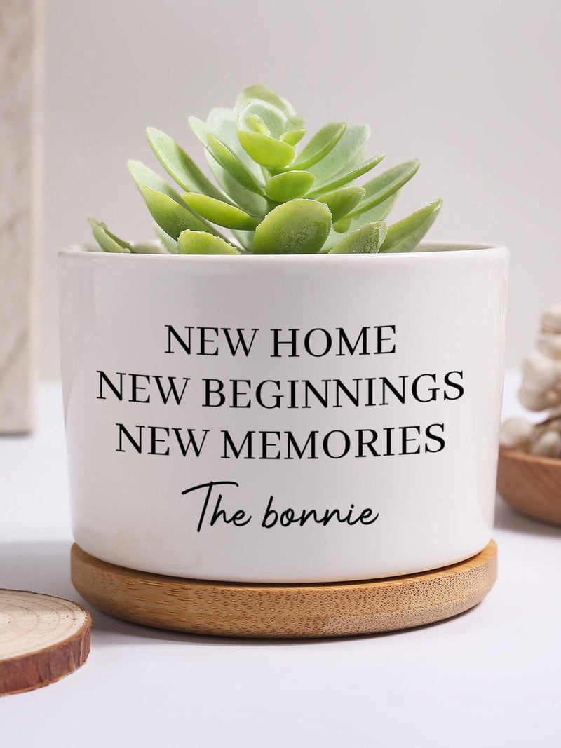 Personalized First New Home Plant Pot,Housewarming Gift For Couples,New Home Occasion,My First Home Keepsake Planter,Friends Moving In Gifts house warming flower