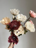 Faux Matilija Poppy, Silk Flower Poppy For DIY Florals Centerpieces, Poppies Floral Arrangement for Spring Summer Wedding Artificial Flower faux plants