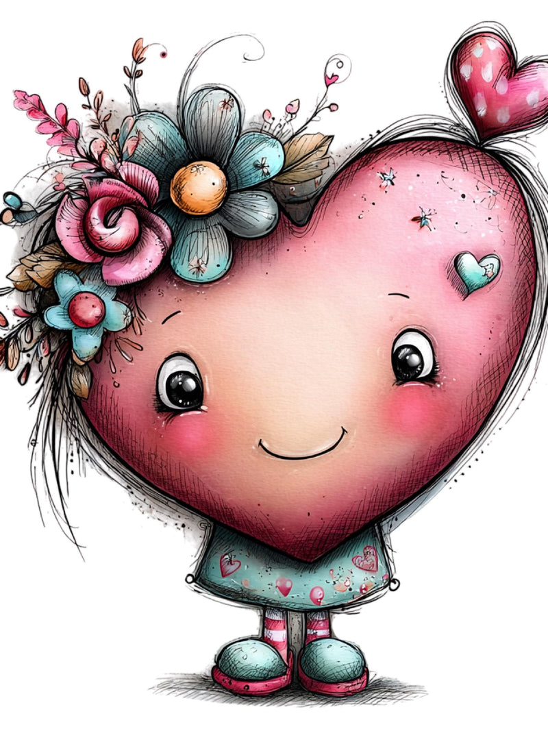 Magic Hearts and Fairy Love Bundle Ð Watercolor Romantic Fantasy PNG Set (Digital Download) 26 PNG Love Romance Flower