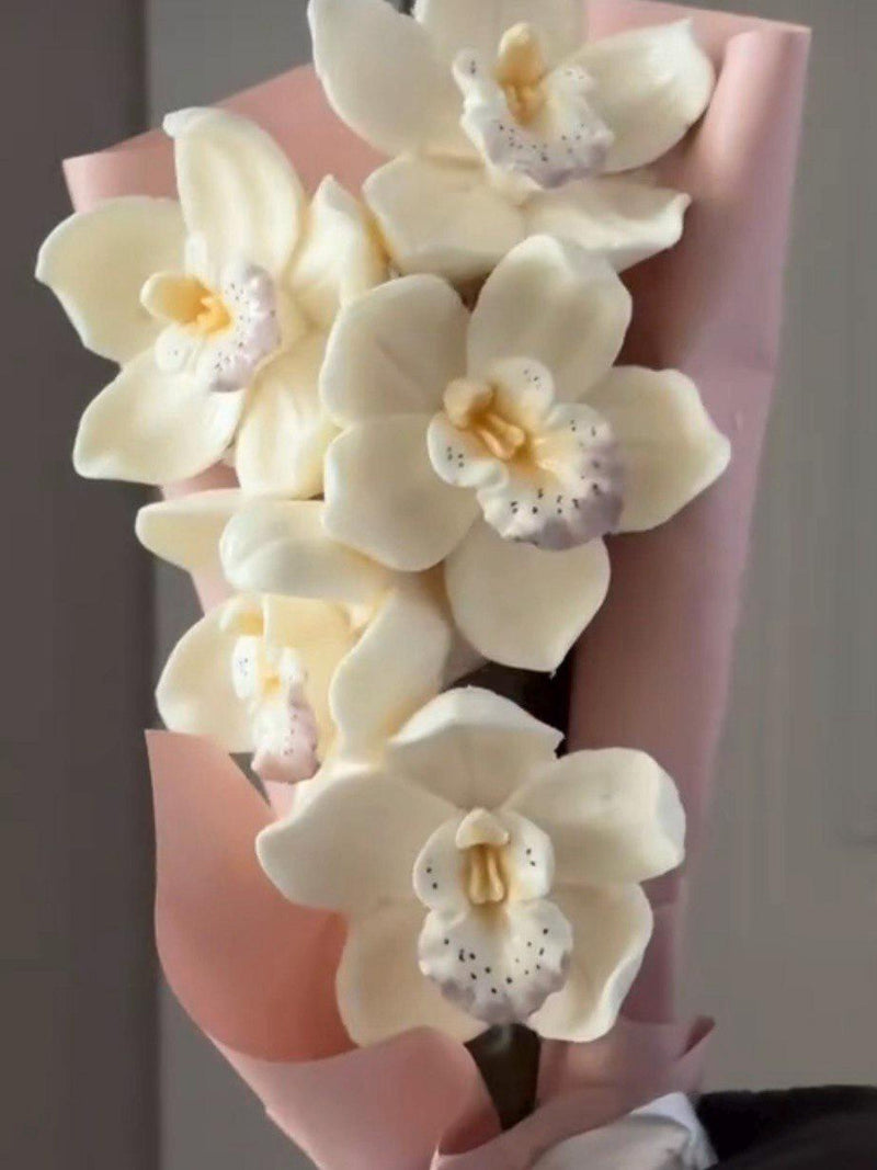 3D Large Orchid Flower Silicone Mold - Russian Silicone Flower Molds Mold for Chocolate Marshmallows Making Edible Flowers ____ ___ ______ silk flower