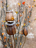 Artificial "Dry" Autumn Bouquet with Spiky Barberry Branches  and  Poppy Seed Pods flower spore
