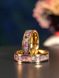 Flower Preservation Gold Ring - Memorial Ring - Flowers from Bouquets, Weddings, Anniversarys, Funerals - Gold Plated Ring for Men and Women ANNIVERSARY