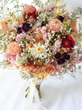 Terracotta & Blush Dried Flower Wedding Bouquet Bouquet