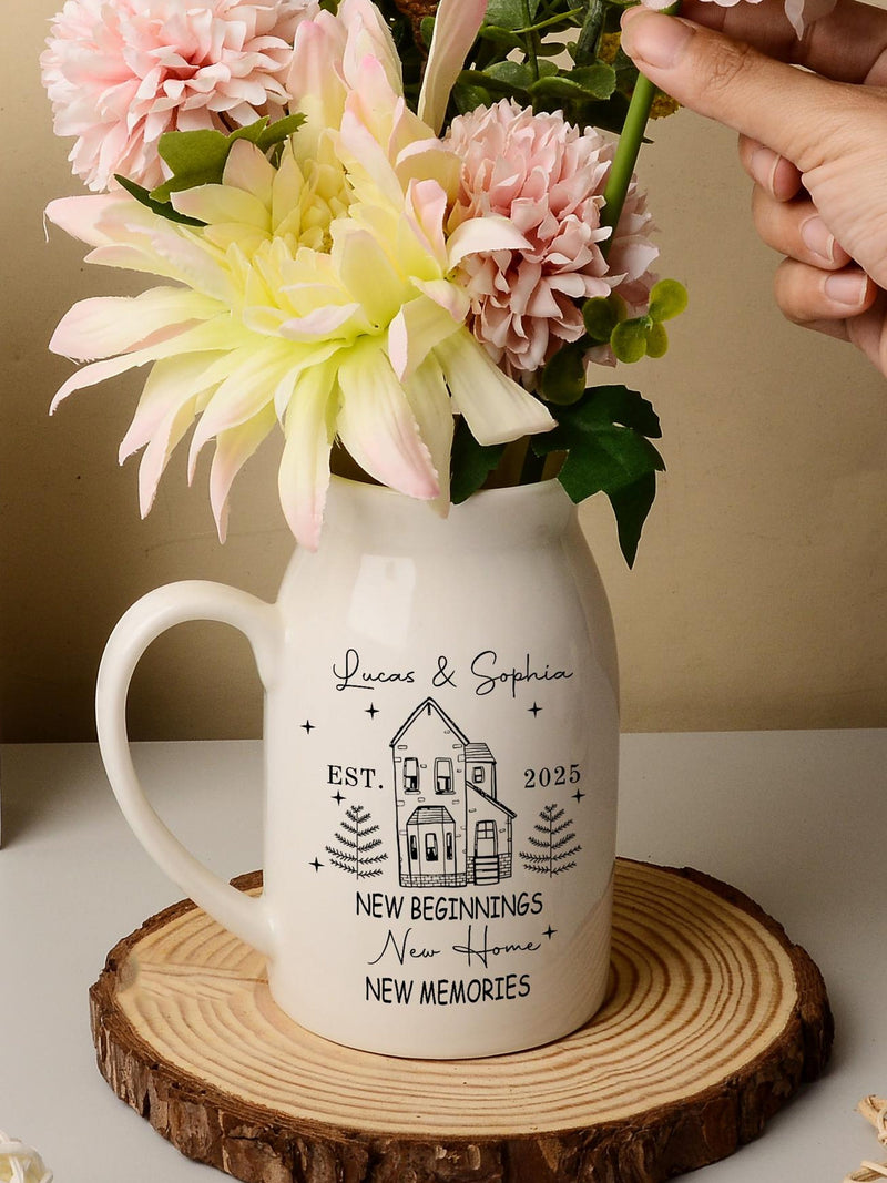 Personalized New Home Flower Vase,First Home Vase,Housewarming Gifts For Couple,Moving In Giftd,Best Friend Vase,New Home Owners Gift Vase house warming flower
