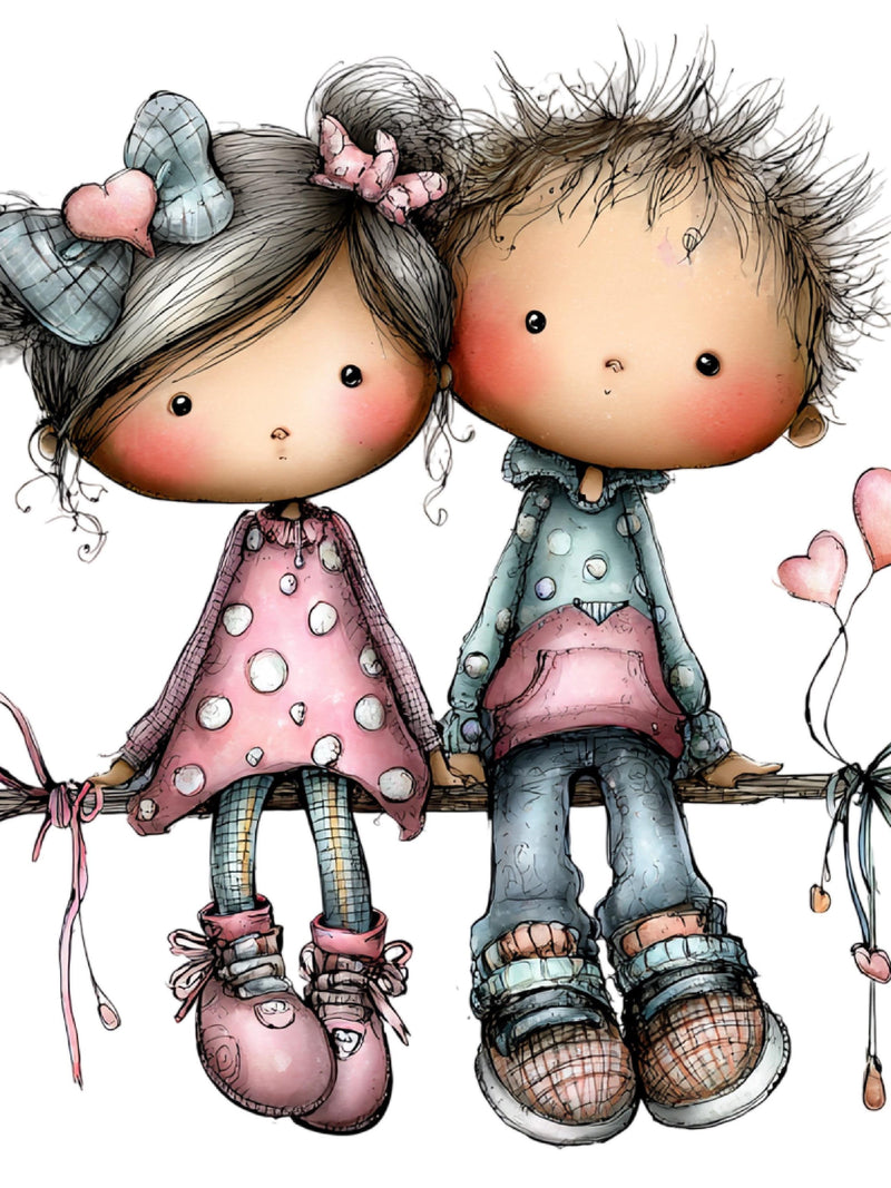 Sweet Pastel Valentine Couple Clipart Ð Watercolor Romantic Love PNG Set (Digital Download) 30 PNG Love Romance Flower