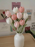 Handmade Crochet Tulip Flower Bouquet, Home Decor house warming flower
