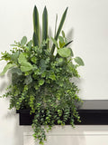 Large Faux Plant Arrangement, Fake Plants in White Ceramic Vase, Tall Mixed Greenery, Elegant Artificial Houseplant Decor, Lush Potted Plant faux plants