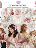 Rococo Amour Clipart PNG Bundle, Romantic Valentine, Gilded Romance, Pastel Pink, Versailles, Wedding Invitation, Sweet Love Couple Stickers Love Romance Flower
