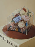 Acrylic Flower House | Preserved Floral Greenhouse Arrangement with Handle Gift Packaging FLOWER DELIVERY