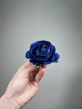 Navy Blue Rose 2.5Ó Small Artificial Dark Blue Flower Head Royal Blue DIY Bouquet Supplies Craft Wedding Midnight Blue Silk Flowers silk flower