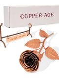 Personalized Copper Rose with Stand - Gift For Wife, 7th Anniversary, 22nd Anniversary ANNIVERSARY