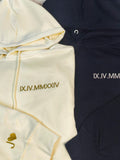 Personalized Embroidered Couple Matching Hoodie Roman Numeral Hoodie Couple Hoodies GIft Anniversary Gift Anniversary Gift for Her ANNIVERSARY