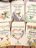 In Loving Memory Wildflower Seed Packets, Hummingbird Funeral Seed Packets, Bulk Memorial Seed Favors, Sympathy Gift, Celebration of Life seeds bulk