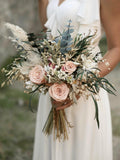 Salmon Bridal Bouquet | Dried & Preserved Boho Wedding Flowers wedding flower