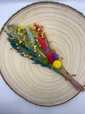 Bright vibrant colours dried Christmas  Flowers Letter box delivery size house warming flower
